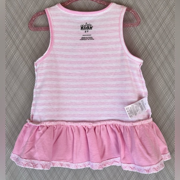 Kids Headquarters - Sleeveless floral Peplum Top w/Capri pant Set (Size 2T) NWT - Picture 6 of 7